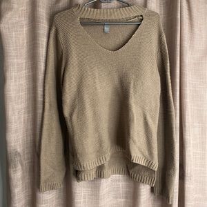 Sweater with chest cut out